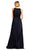 Adrianna Papell - AP1E201701 High Halter Keyhole Cutout Accordion Gown in Black
