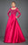 Rachel Allan Couture - 8277 Beaded Scoop Mikado Ballgown in Pink