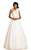 Johnathan Kayne - 8019 Beaded One Shoulder Chiffon A-line Dress In White