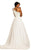 Johnathan Kayne - 8019 Beaded One Shoulder Chiffon A-line Dress In White