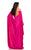 Johnathan Kayne - 8039 Floral Trimmed Bejeweled Draping Cape Gown In Pink