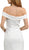 Poly USA - 8280 Jacquard Off-Shoulder Mermaid Dress In White