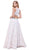 Sleeveless Embroidered Lace Scoop A-line Dress