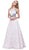 Sleeveless Embroidered Lace Scoop A-line Dress