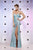 MNM Couture - 8283A Sequined Sweetheart Sheath Dress In Blue