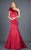 Rachel Allan Couture - 8283 Ruffled One Shoulder Mermaid Dress in Red