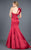 Rachel Allan Couture - 8283 Ruffled One Shoulder Mermaid Dress in Red