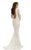 Johnathan Kayne - 8099 Long Sleeve Jeweled Lace Mermaid Gown In White and Neutral