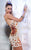 MNM COUTURE - Embellished Sweetheart Sheath Dress 8286 In Neutral and Orange