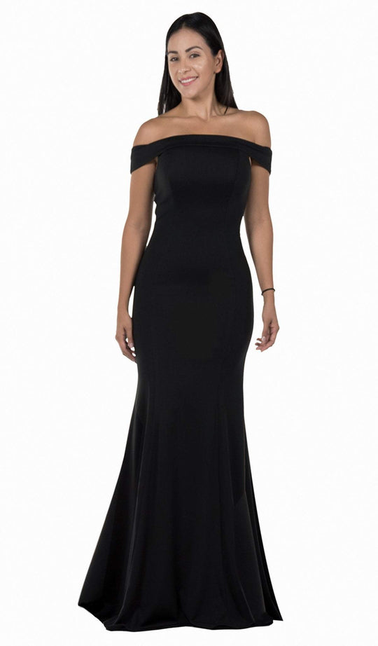 Poly USA - 8286 Off Shoulder Long Trumpet Gown