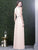 Dessy Collection - 2921 Metallic Accented Sleeveless Long A-Line Dress In Pink