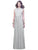 Dessy Collection - 2921 Metallic Accented Sleeveless Long A-Line Dress In Gray