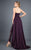 Rachel Allan Couture - 8289 Ruched Sweetheart Embellished Jumpsuit in Purple