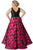 CE1812 Plunging V-neck Ballgown