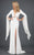 Rachel Allan Couture - 8268 Plunging V Neck Bell Sleeves Gown in White