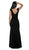 Poly USA - 8290 Cap Sleeve Deep V-Neck Sheath Gown