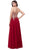 Nox Anabel - 8291 Strapless Gold Lace Appliqued Long Gown
