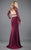 Rachel Allan Couture - 8278 Two Piece High Neck Jersey Gown in Red