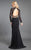 Rachel Allan Couture - 8278 Two Piece High Neck Jersey Gown in Black