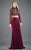 Rachel Allan Couture - 8278 Two Piece High Neck Jersey Gown in Red