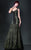 MNM Couture - 8291 Ornate Sweetheart Trumpet Gown in Black and Green