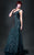 MNM Couture - 8291 Ornate Sweetheart Trumpet Gown in Black and Blue