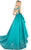 Rachel Allan Prima Donna - 5942 Ornate Lace Gown with Overskirt in Green