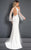 Rachel Allan Prima Donna - 5945 Cold Shoulder Beaded Evening Gown in White