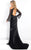 Rachel Allan Prima Donna - 5945 Cold Shoulder Beaded Evening Gown in Black