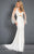 Rachel Allan Prima Donna - 5945 Cold Shoulder Beaded Evening Gown in White