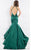 Rachel Allan Prima Donna - 5949 Halter Neck Structured Evening Gown  in Green