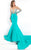 Rachel Allan Prima Donna - 5955 Long Sleeve Glittering Ombre Gown  in Green