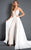 Rachel Allan Prima Donna - 5956 Beaded Lace Jumpsuit with Overskirt in White