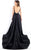 Rachel Allan Prima Donna - 5956 Beaded Lace Jumpsuit with Overskirt in Black