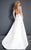 Rachel Allan Prima Donna - 5962 Long Sleeve Floral Applique Long Gown in White