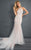 Rachel Allan Prima Donna - 5963 Halter Floral Embellished Long Gown  in White and Neutral