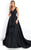 Rachel Allan Prima Donna - 5965 Sweetheart Ruffled A-line Gown  in Black