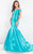 Rachel Allan Prima Donna - 5977 Off Shoulder Mikado Evening Gown in Blue