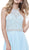 Beaded Illusion Halter A-line Dress