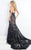 Rachel Allan Prima Donna - 5979 Strapless Lace Embroidery Evening Gown in Black and Neutral