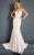 Rachel Allan Prima Donna - 5979 Strapless Lace Embroidery Evening Gown in White and Neutral