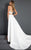 Rachel Allan Prima Donna - 5980 Two Piece Jumpsuit with Overskirt in White and Neutral