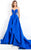 Rachel Allan Prima Donna - 5988 Strapless Embellished Mikado Gown in Blue