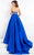 Rachel Allan Prima Donna - 5988 Strapless Embellished Mikado Gown in Blue