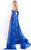 Rachel Allan Prima Donna - 5993 Strapless Sheer Sequins Evening Gown in Blue