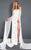 Rachel Allan Prima Donna - 5993 Strapless Sheer Sequins Evening Gown in White