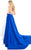 Rachel Allan Prima Donna - 5996 Stone Encrusted Mikado Evening Gown  in Blue