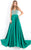 Rachel Allan Prima Donna - 5996 Stone Encrusted Mikado Evening Gown  in Green