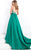 Rachel Allan Prima Donna - 5996 Stone Encrusted Mikado Evening Gown  in Green