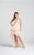 Ellie Wilde - EW118035 Plunging V-Neck Appliqued High Low Gown In Pink